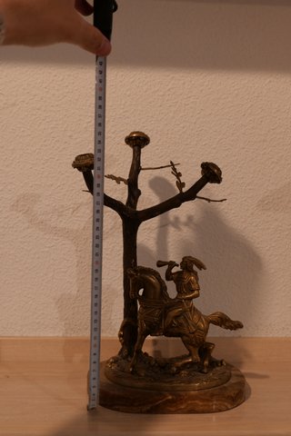 Lámpara Vintage Bronce Jinete Árbol