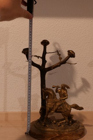 Lámpara Vintage Bronce Jinete Árbol