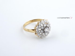 anillo oro 18k con piedra con circonita