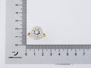 anillo oro 18k con piedra con circonita