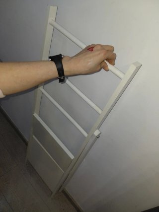 Estantería plegable madera blanca