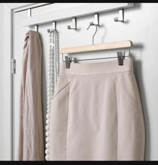 Perchas madera para pantalón y falda