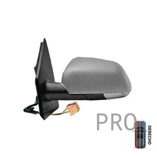 Espejo Completo Eléctrico Convexo Térmico Imprimado Intermitente - Derecho - Volkswagen VW Polo (2005-2009)