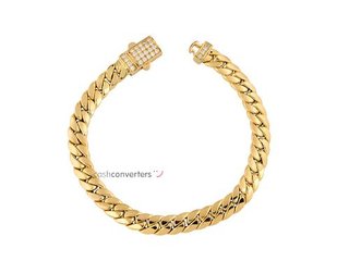 pulsera oro 18k con piedra con circonita