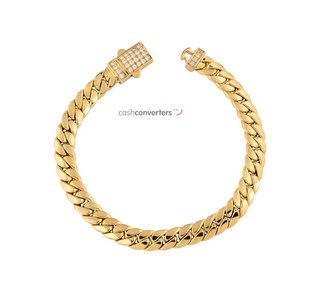 pulsera oro 18k con piedra con circonita