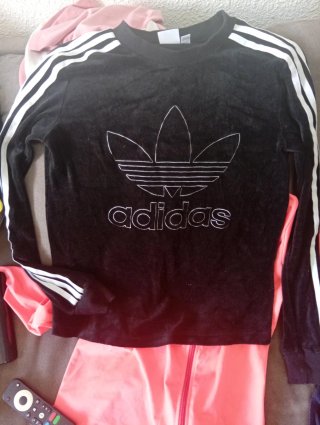 Sudadera Adidas Negra y Rosa Talla XS