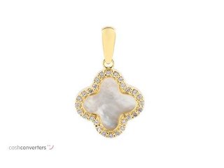 colgante oro 18k con circonita