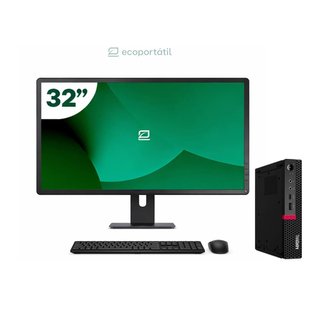 Pack Lenovo M720q Tiny i5 8500T 16GB SSD 512GB + LCD 32" + Tecl y Ratón Inalámbrico + WiFi