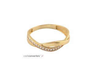 anillo oro 18k con piedra con circonita t. 13 (16,88 mm)