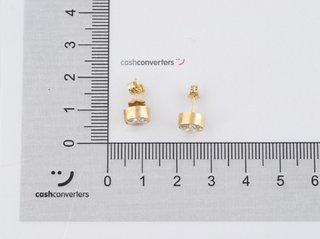pendientes oro 18k con piedra con circonita