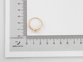 anillo oro 18k con piedra con circonita t. 13 (16,88 mm)