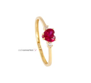 anillo oro 18k con piedra