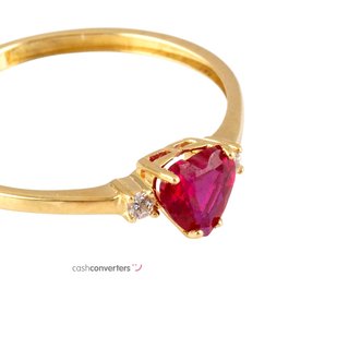 anillo oro 18k con piedra t. 17 (18,16 mm)