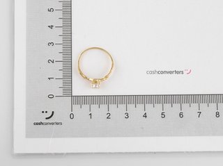 anillo oro 18k con piedra con circonita