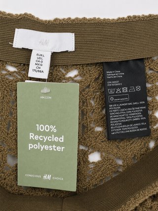 Pantaloni crochet H&M verde taglia L