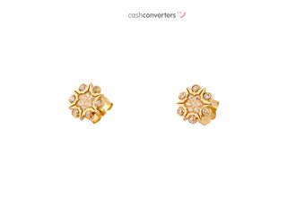 pendientes oro 18k con piedra