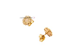 pendientes oro 18k con piedra
