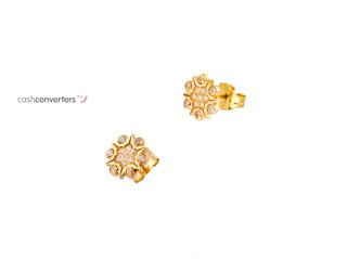 pendientes oro 18k con piedra