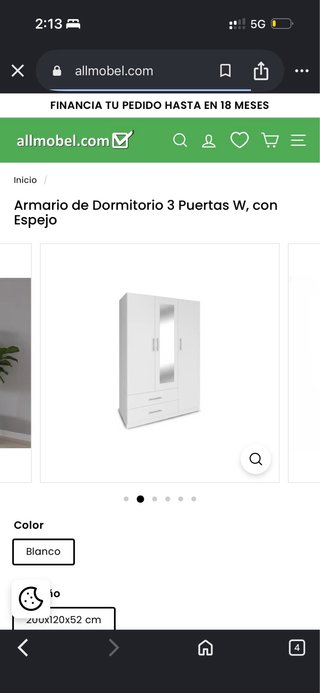 Armario 3 puertas blanco