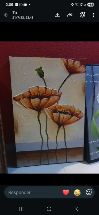 Lámpara de mesa con 4 tulipas