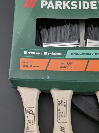 Set 8 Pennelli Parkside Pittura e Vernici
