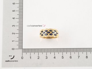anillo oro 18k con piedra con zafiro