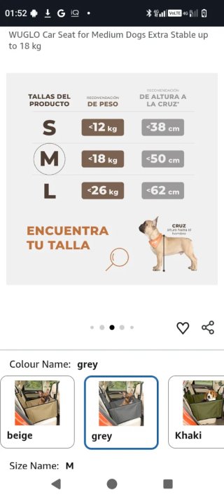 Funda Asiento de perro para coche