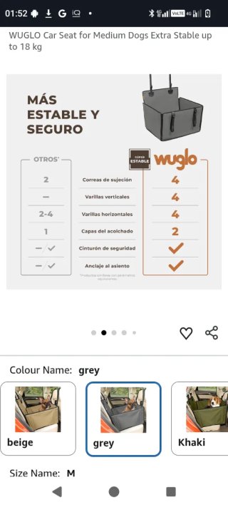 Funda Asiento de perro para coche
