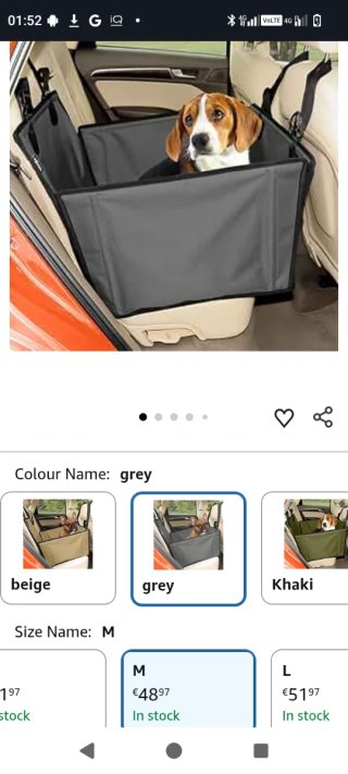 Funda Asiento de perro para coche