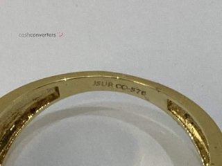 anillo oro 18k con piedra con circonita