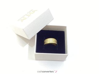 anillo oro 18k con piedra con circonita