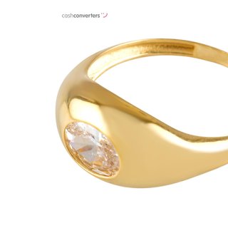 anillo oro 18k con piedra con circonita