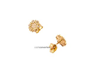 pendientes oro 18k con piedra