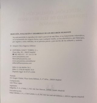 Selección, evaluación y desarrollo de los recur...