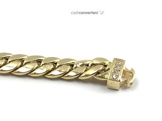 pulsera oro 18k con piedra con circonita