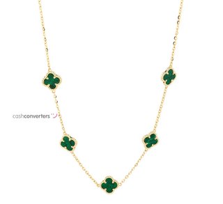 collar oro 18k con piedra 22cm