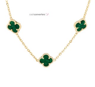collar oro 18k con piedra 22cm