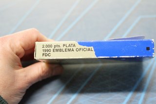 Moneda de 2000 pesetas en plata. 1990 Emblema Oficial. FDC. Barcelona'92.