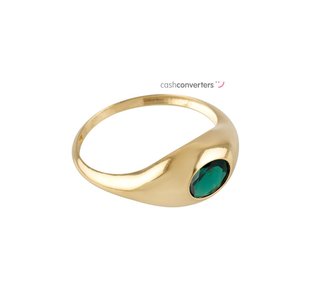 anillo oro 18k con piedra con circonita