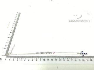 cadena plata 925mm con piedra con circonita 19 2.5cm