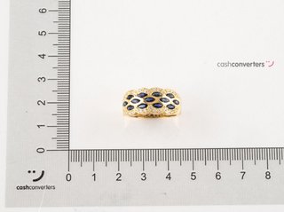anillo oro 18k con piedra con zafiro t. 16 (17,84 mm)
