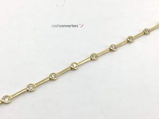 pulsera oro 18k con piedra con circonita
