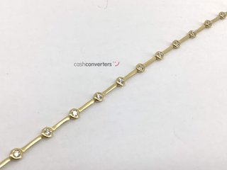 pulsera oro 18k con piedra con circonita