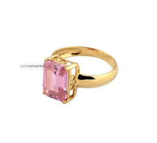 anillo oro 18k con piedra con circonita t. 22 (19,74 mm)