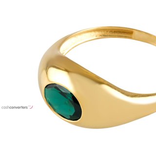 anillo oro 18k con piedra con circonita