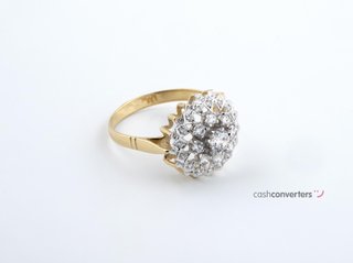 anillo oro 18k con piedra con circonita t. 16 (17,84 mm)