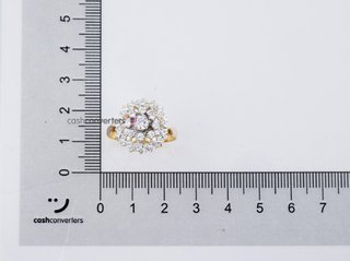 anillo oro 18k con piedra con circonita t. 16 (17,84 mm)