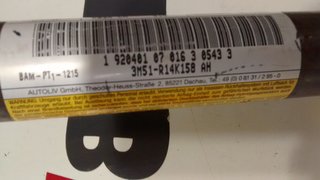 3M51R14K158AH AIRBAG CORTINA IZQUIERDO / IZQUIERDA FORD FOCUS C-MAX 1ª GEN 2003-2004-2005-2006-2007