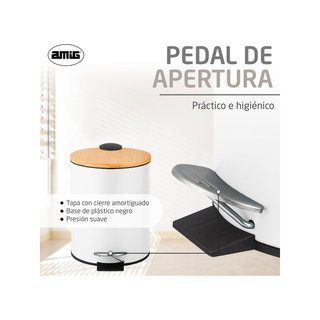 Cestino per rifiuti bagno pedale Naturline Amig