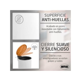 Cestino per rifiuti bagno pedale Naturline Amig